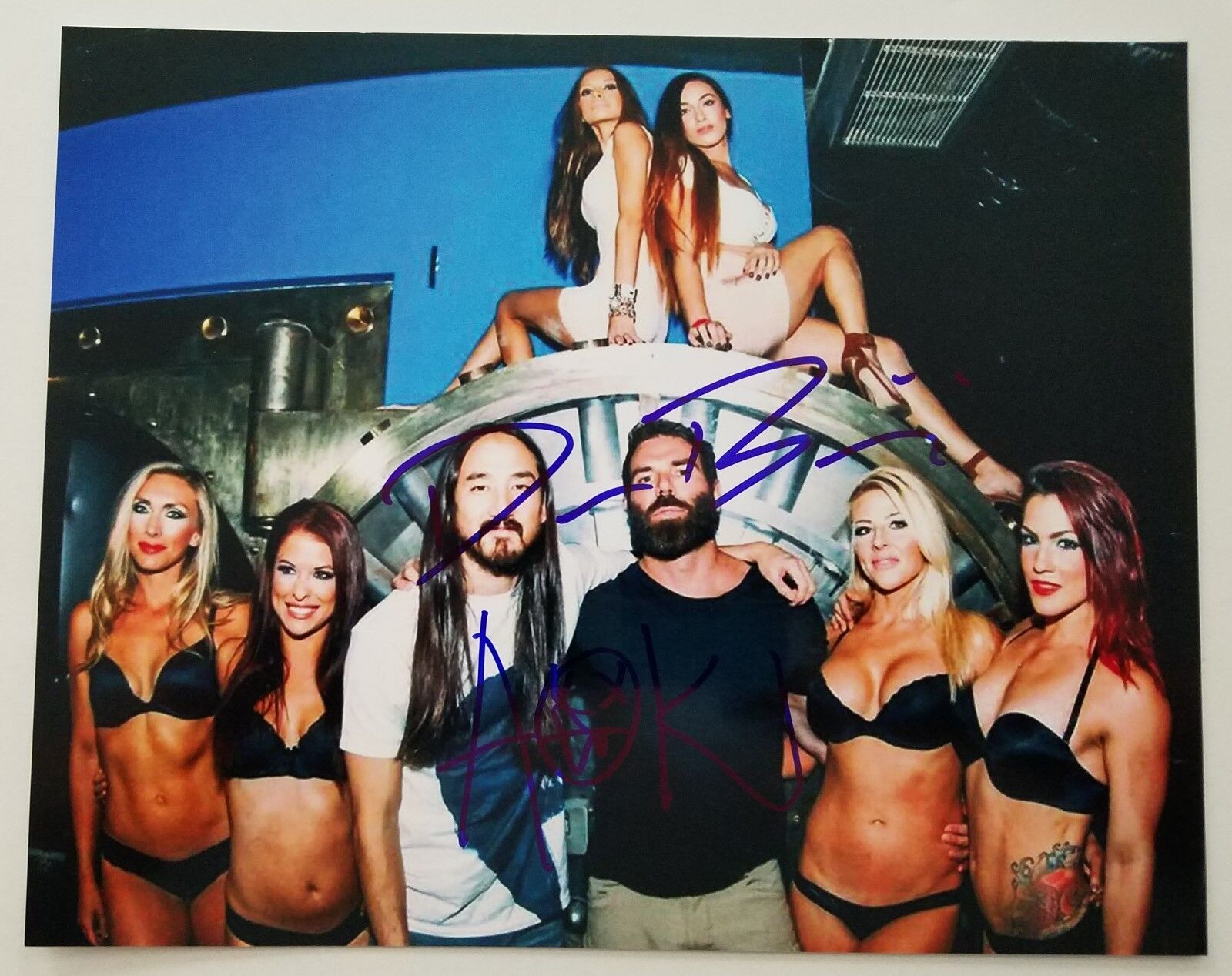 DJ Steve Aoki & Dan Bilzerian Dual Signed 8x10 Photo Poster painting EDM King Of Instagram RAD