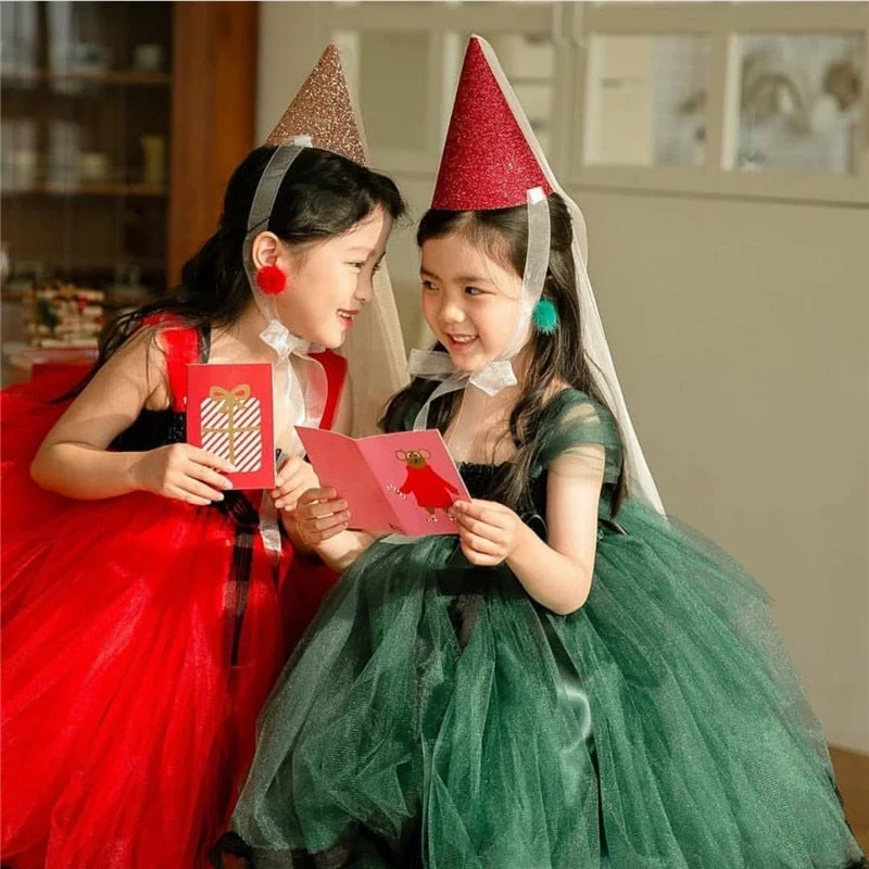 INS Shiny Glitter Felt Birthday Hat Baby Shower Banquet Party Hats For Boys Girls Children's Day Decoration Headband Photo Props