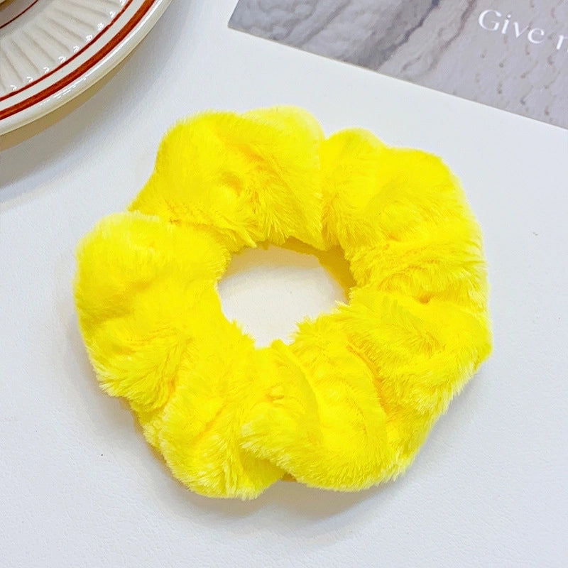 Women’s Pastoral Solid Color Commute Solid Color Flannel Hair Tie