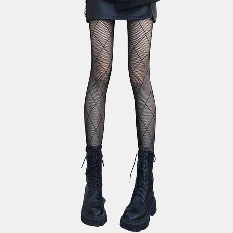 Plaid Fishing Net Pantyhose