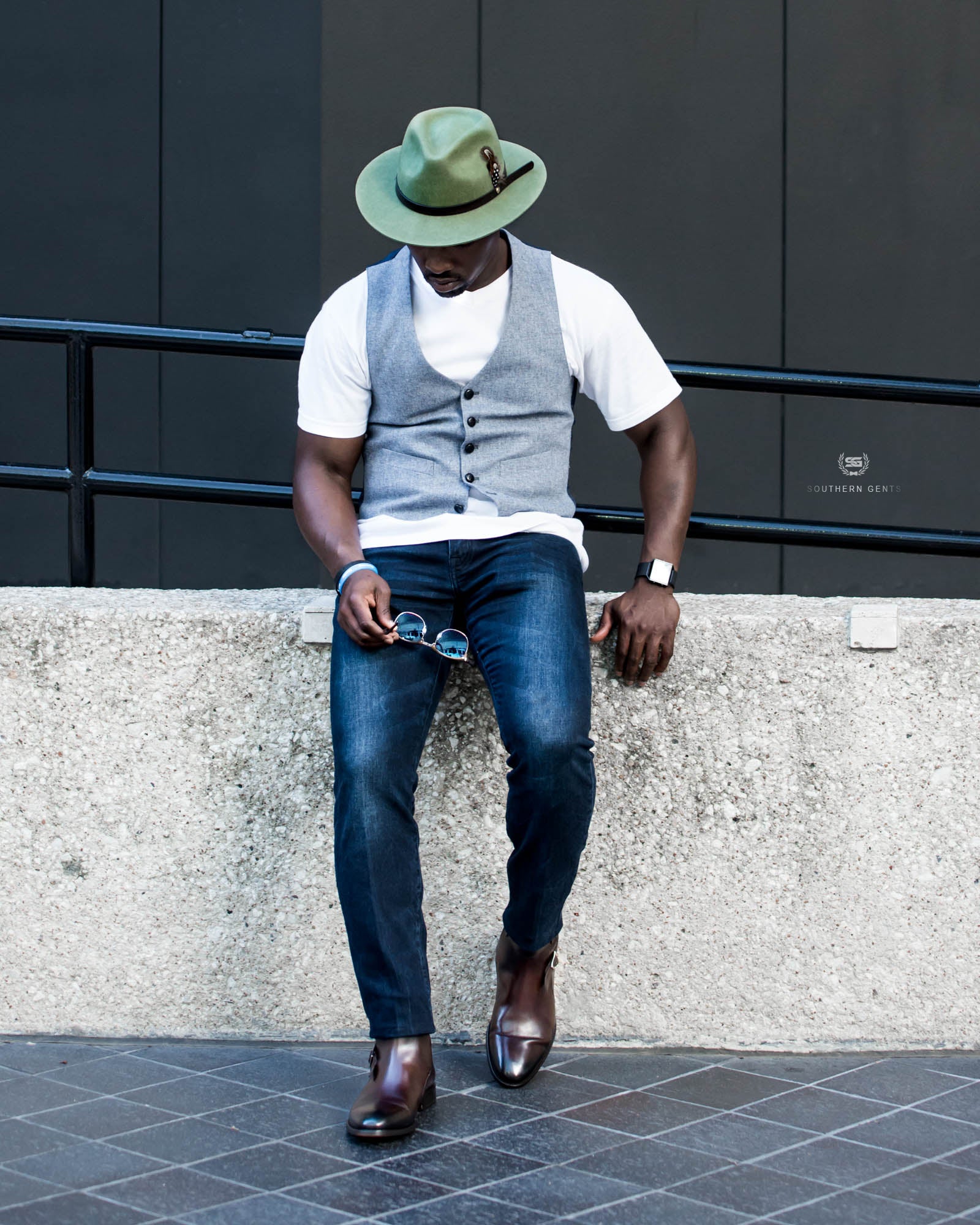 Miller Ranch Geoffery Fedora – Olive Green[Fast shipping and box packing]