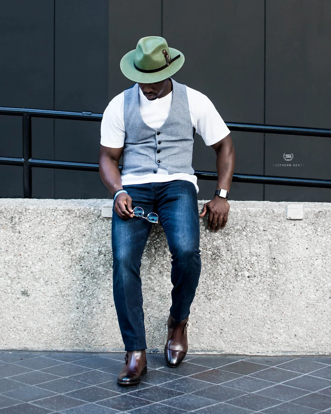 Miller Ranch Geoffery Fedora – Olive Green[Fast shipping and box packing]