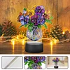 Acrylic Double Sided Butterfly Vase Diamond Painting LED Night Light Kit