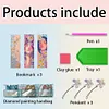 3Pcs DIY Daisy Girl Special Shape Diamond Painting Bookmark