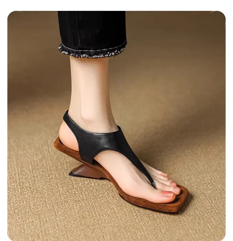 Yyvonne Sandals Women 2025 New Summer Wear High-Heeled Roman Shoes Niche Casual Sandals Women