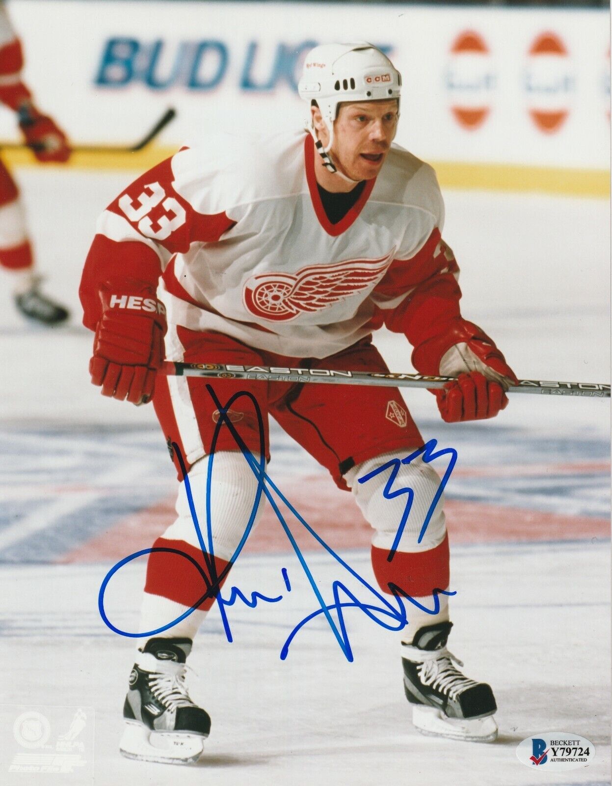 KRIS DRAPER Signed RED WINGS 8X10 Photo Poster painting with Beckett COA