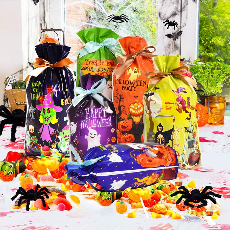 50 Pcs Halloween Candy Bags, Halloween Trick or Treat Bags 50 Pcs Halloween Candy Bags, Halloween Trick or Treat Bags