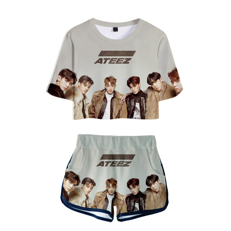 ATEEZ Photo T-shirt Shorts Suit