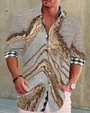 Men's cotton&linen long-sleeved fashion casual shirt  68b5