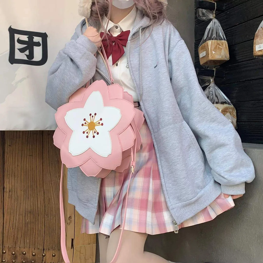 Sweet Lolita Cherry Blossom Season Sakura Crossbody Bags SP15891