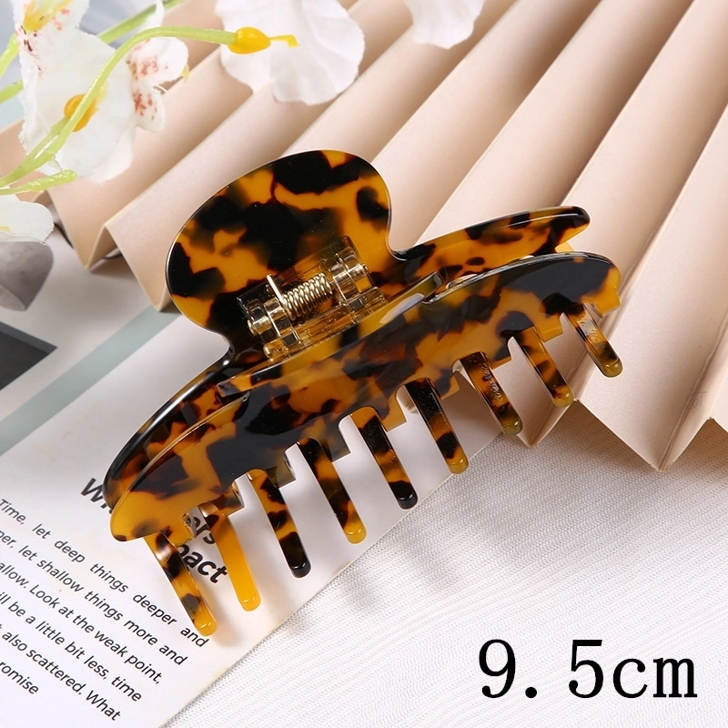 Minimalist Color Block Acetic Acid Sheets Carving Hair Claws 1 Piece