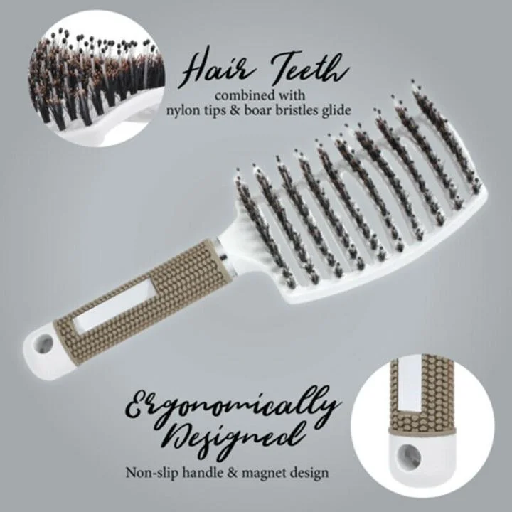 Detangler Bristle Nylon Hairbrush-BUY 1 GET 1 FREE TODAY
