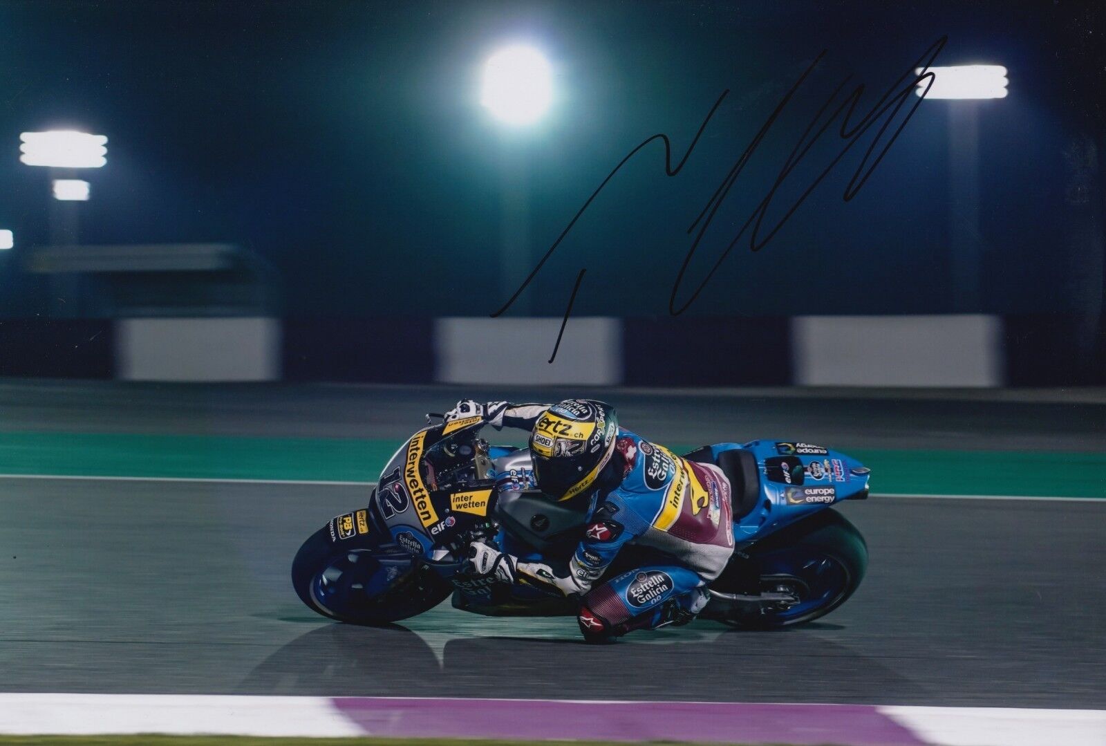 Thomas Luthi Hand Signed Marc VDS Honda 12x8 Photo Poster painting 2018 MotoGP 4.