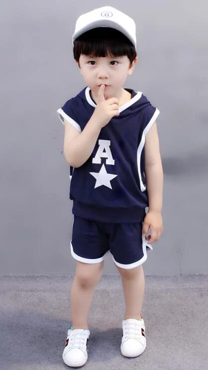 Baby Clothes Boys Sport Set 2021 Summer Children Clothing Sleeveless Sets Toddler Infant Kids 1 2 3 4 5 Years Children Clothes