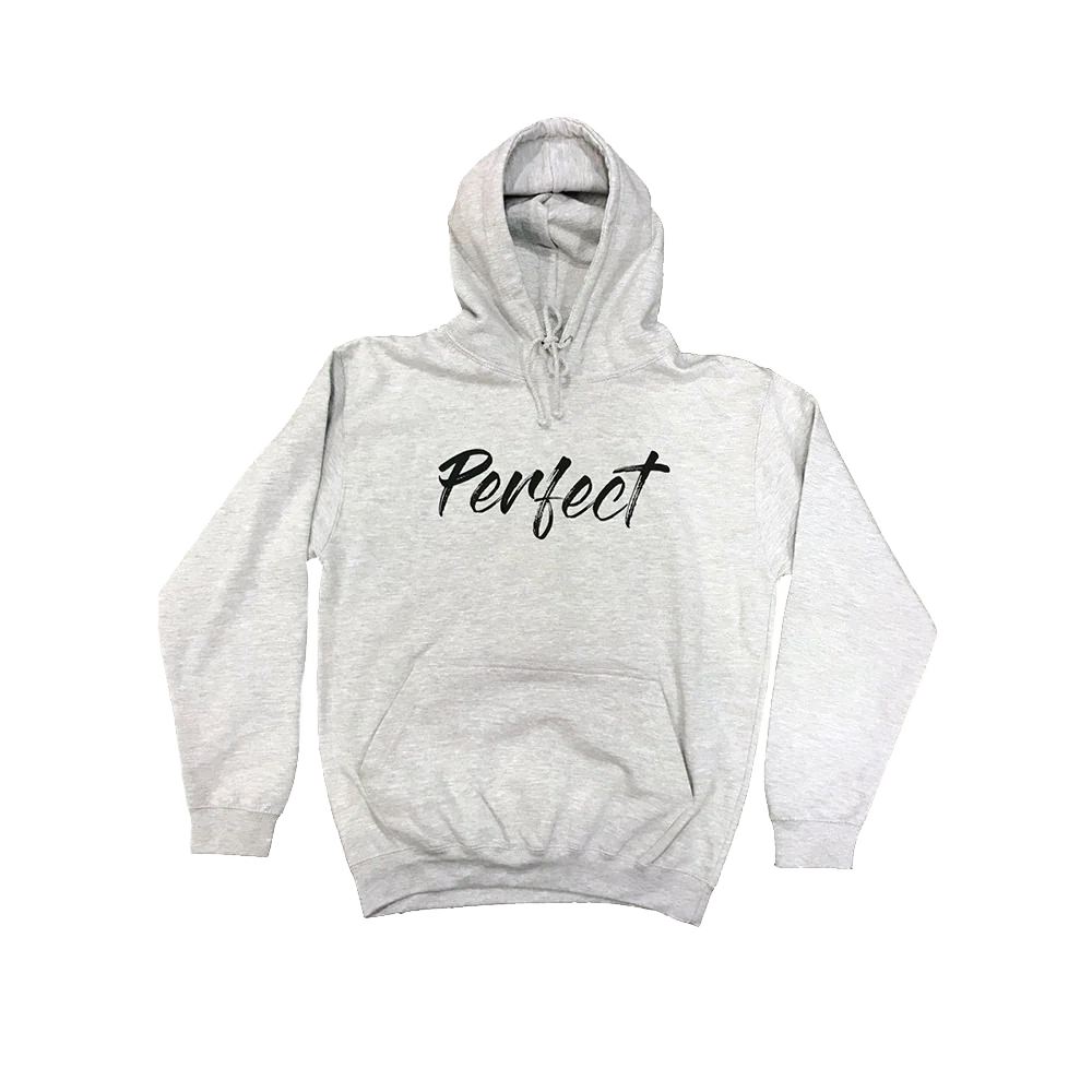 "Ed Sheeran Perfect lyric grey pullover hoodie"