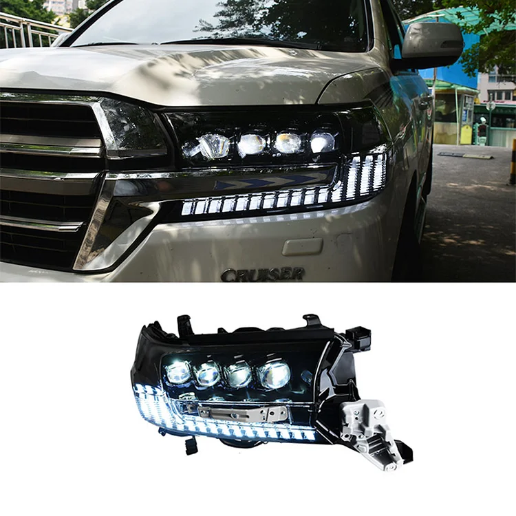 Upgrade dynamic LED DRL lexus style headlight headlamp assembly for toyota lc200 landcruiser FJ200 LC200 head light 2016-2020 ITN Auto