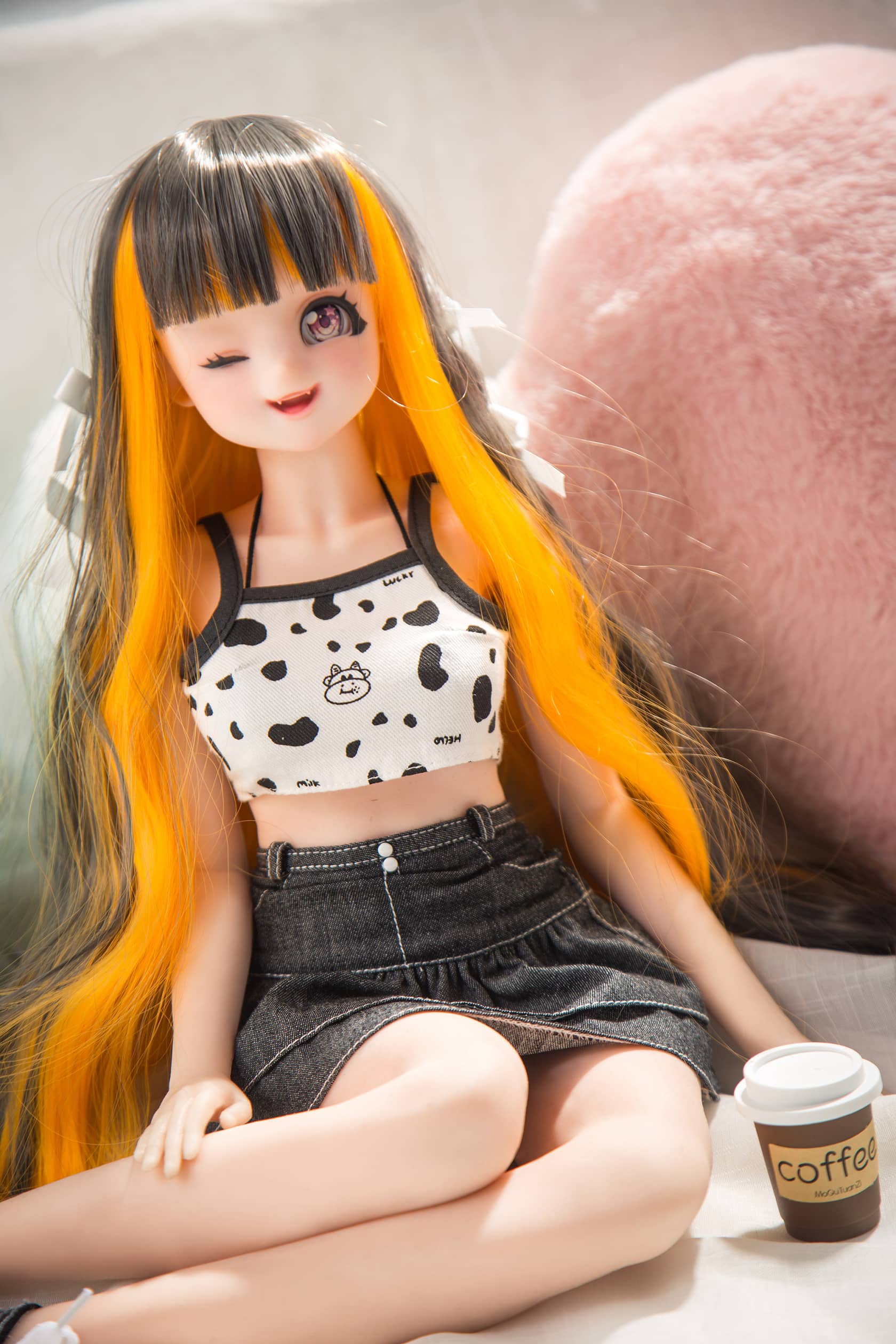Mini love doll 60cm enen (resin head + silicone body) QITA Littlelovedoll