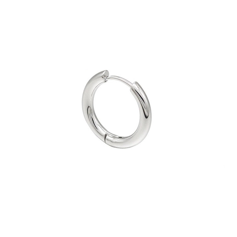 1 Piece Basic Minimalist Round Plating Stainless Steel Earrings