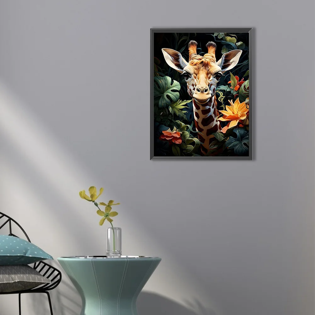 Diamond Painting - Full Round Drill - Giraffe(Canvas|40*55cm)