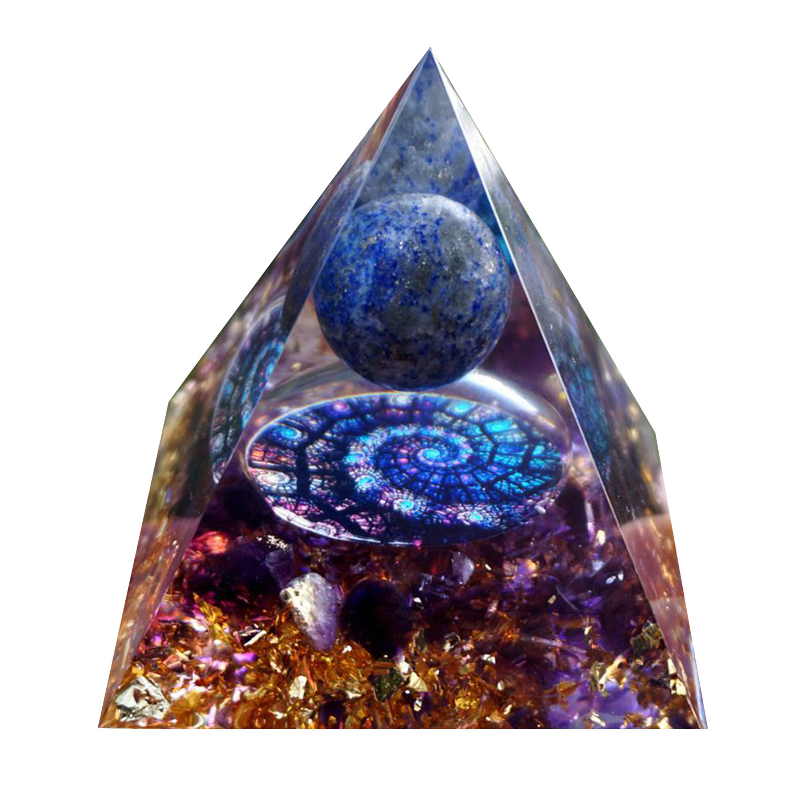

6cm Natural Orgonite Pyramid Chakra, 501 Original