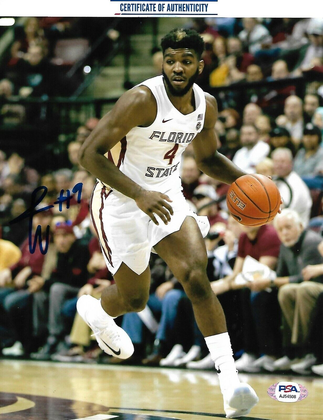 PATRICK WILLIAMS signed FLORIDA STATE, CHICAGO BULLS 8X10 Photo Poster painting COA PSA AJ54508