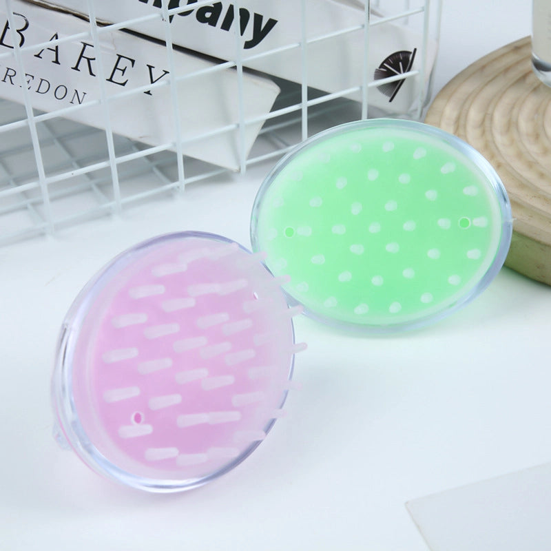 Crystal Transparent Shampoo Brush Silicone Head Massage Brush Shampoo Comb Scalp Itching Artifact Manufacturers