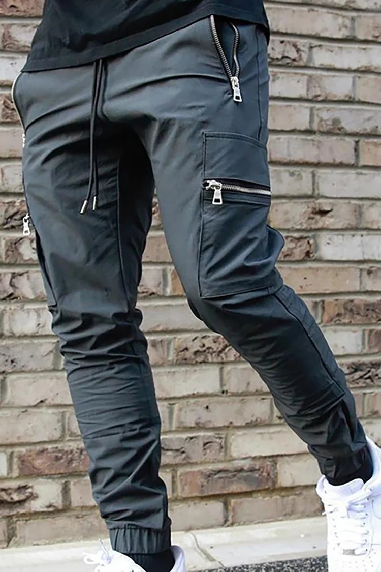 Slim Fit Cargo Pants With Multi-Pocket