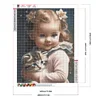 Diamond Painting-5D Full Round Drill  Sweet Girl(40x50cm)