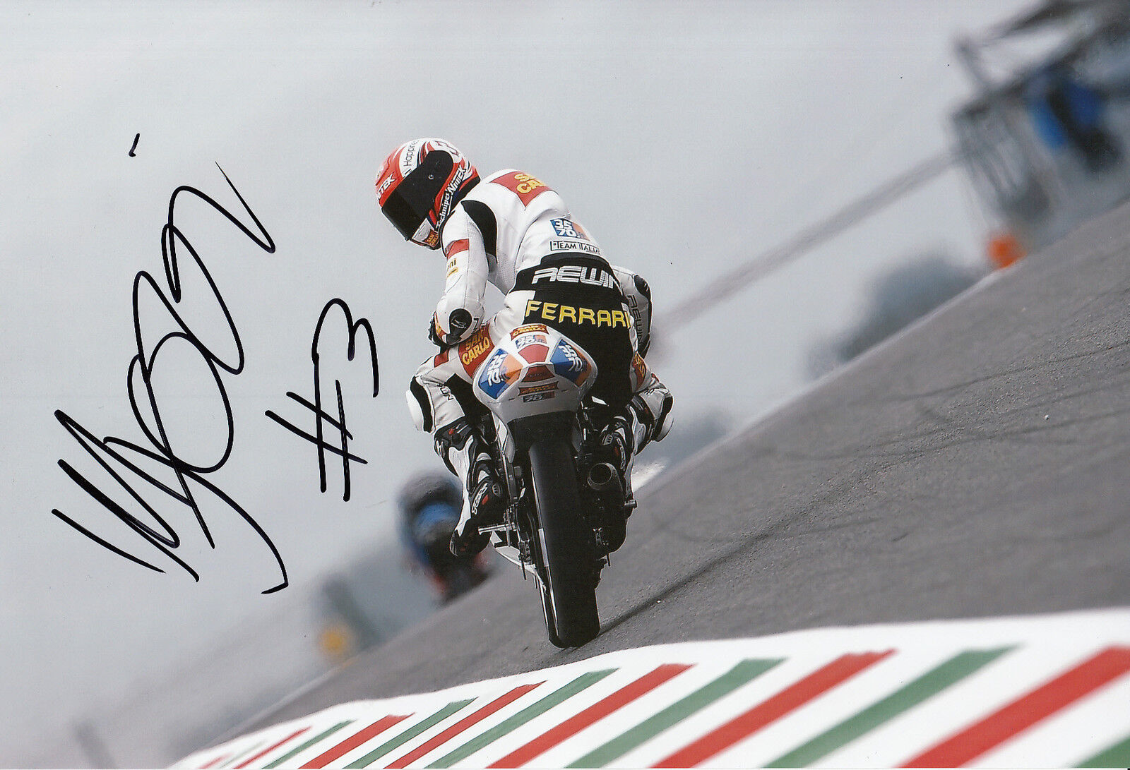 Matteo Ferrari Hand Signed San Carlo Italia Mahindra 12x8 Photo Poster painting 2014 Moto3.