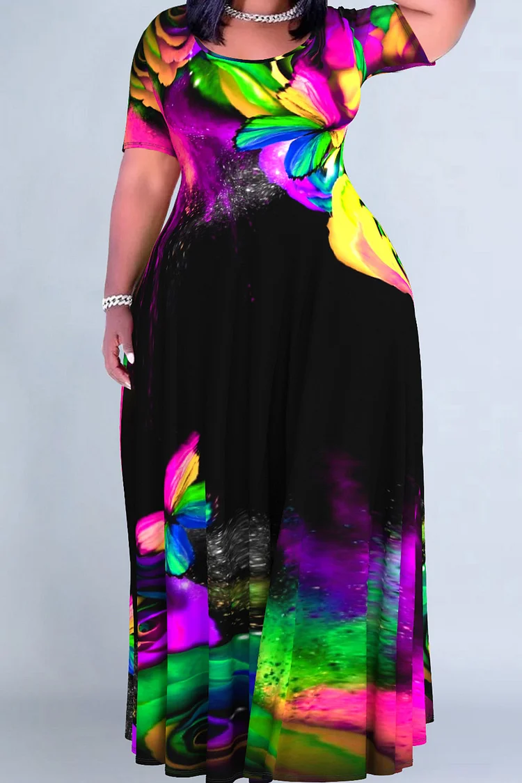 white christmas dresses Stripe Tie Dye Maxi Dress – Royal Three Boutique