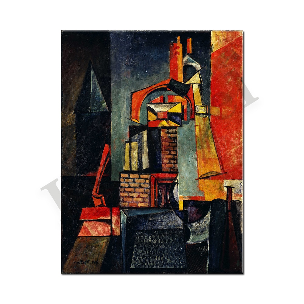Max Ernst Abstract Geometric Vintage Expressionism Art Exhibition Poster