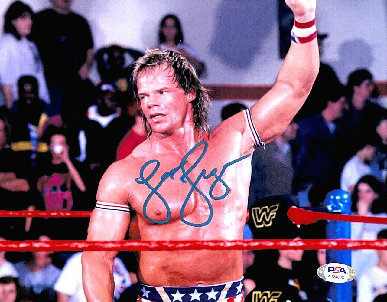 WWE LEX LUGER HAND SIGNED AUTOGRAPHED 8X10 WRESTLING Photo Poster painting WITH PSA DNA COA 8