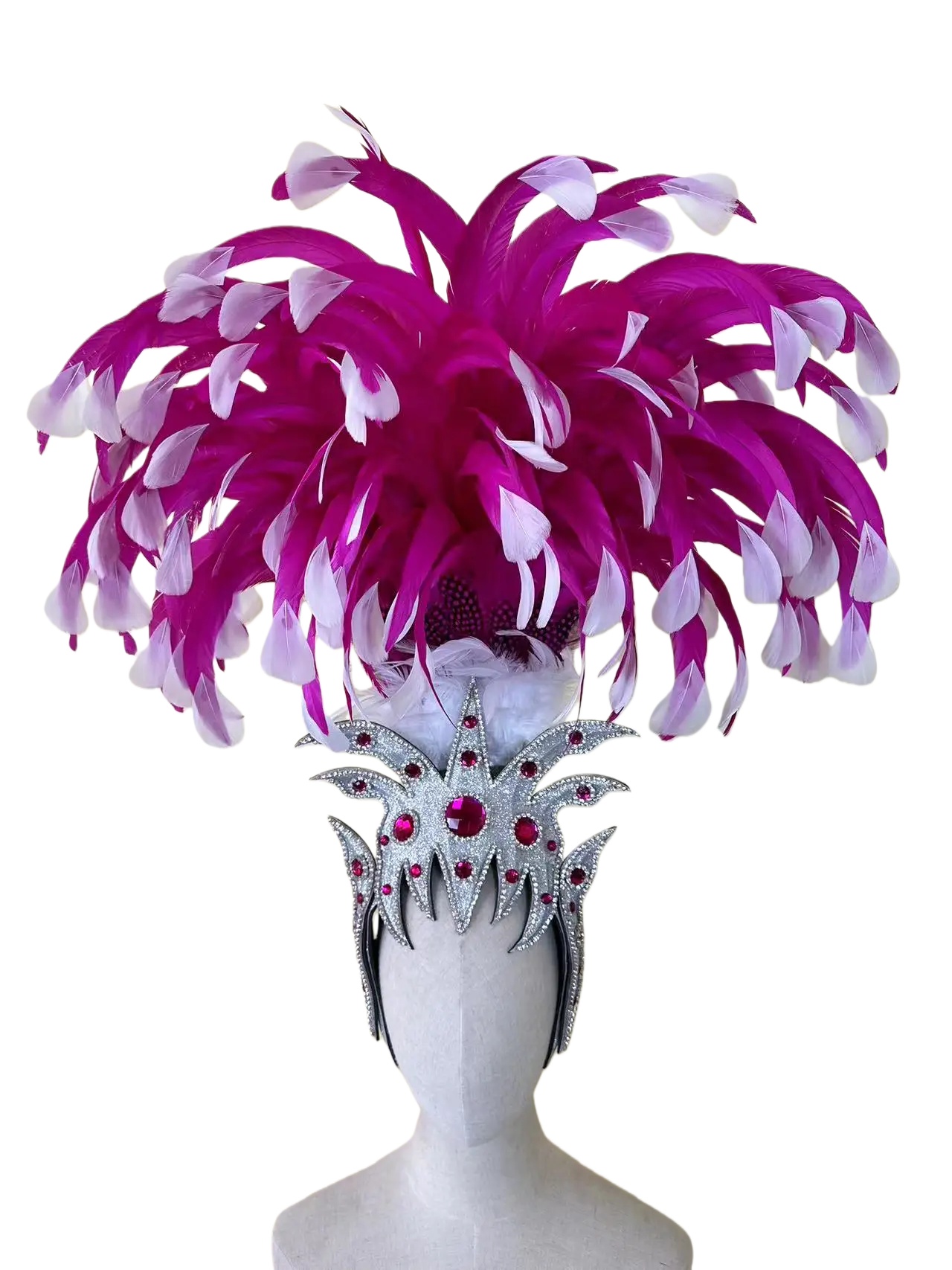 VCSHOES Feather headdress samba costume carnival halloween party bar performance hat makeup dance wings parade