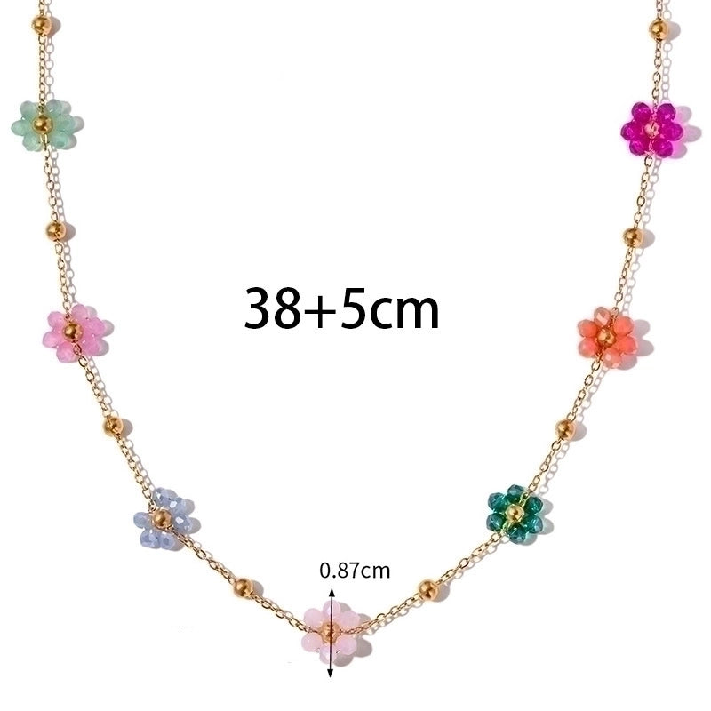 Titanium Steel Sweet Plating Printing Bracelets Necklace