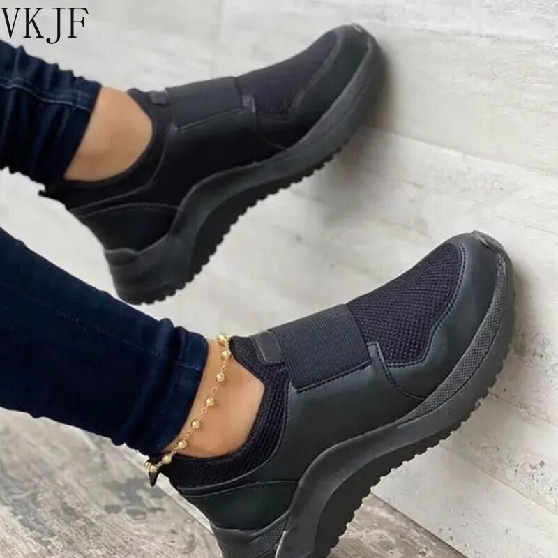 Women Sneakers Platform 2021 Summer Women's Vulcanized Shoes Solid Color Casual Female Flats Sneaker Mesh Ladies Sports Shoes