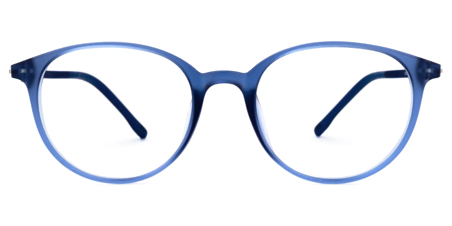 Packard Blau Rund Brille Blau