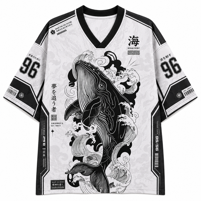 Ink Koi Wave Mesh Jersey