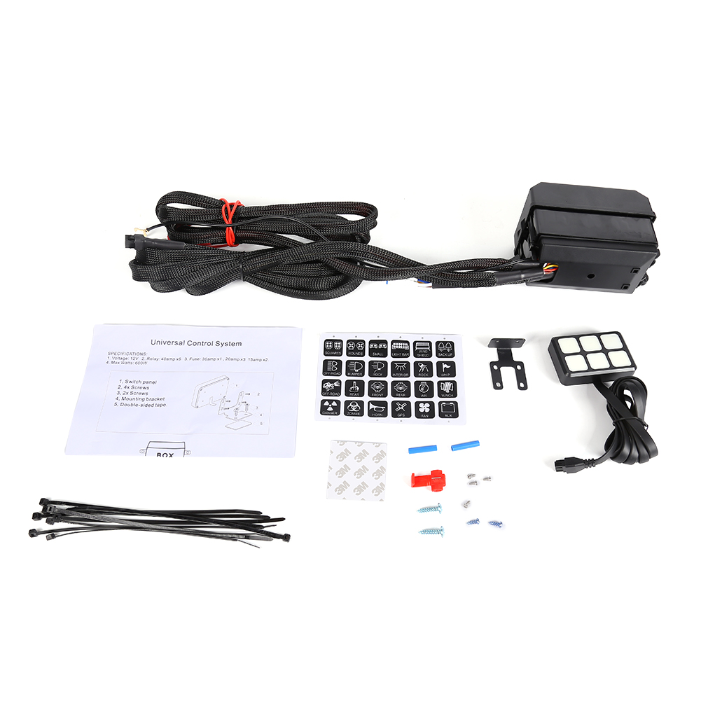 

Touch Screen 6 Gang LED Switch Panel Slim Touch Control Box for Off Road, 501 Original