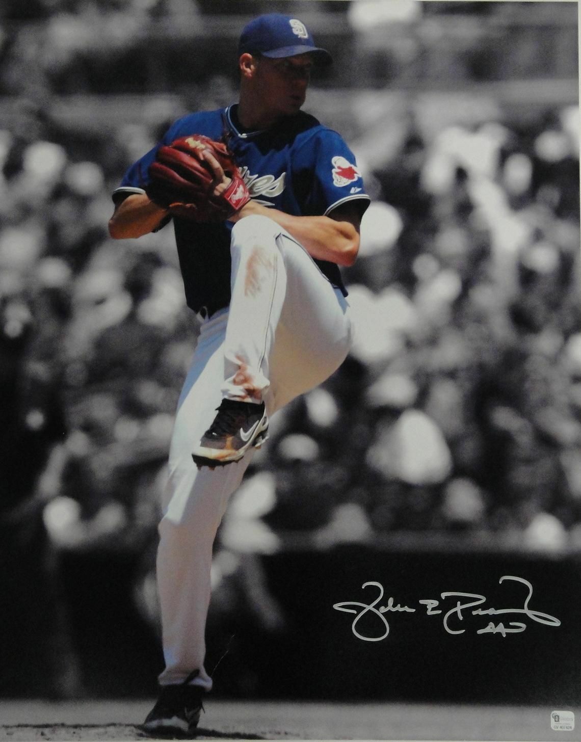 Jake Peavy Signed Autograph 16x20 Photo Poster paintinggraph San Diego Padres W/ GAI