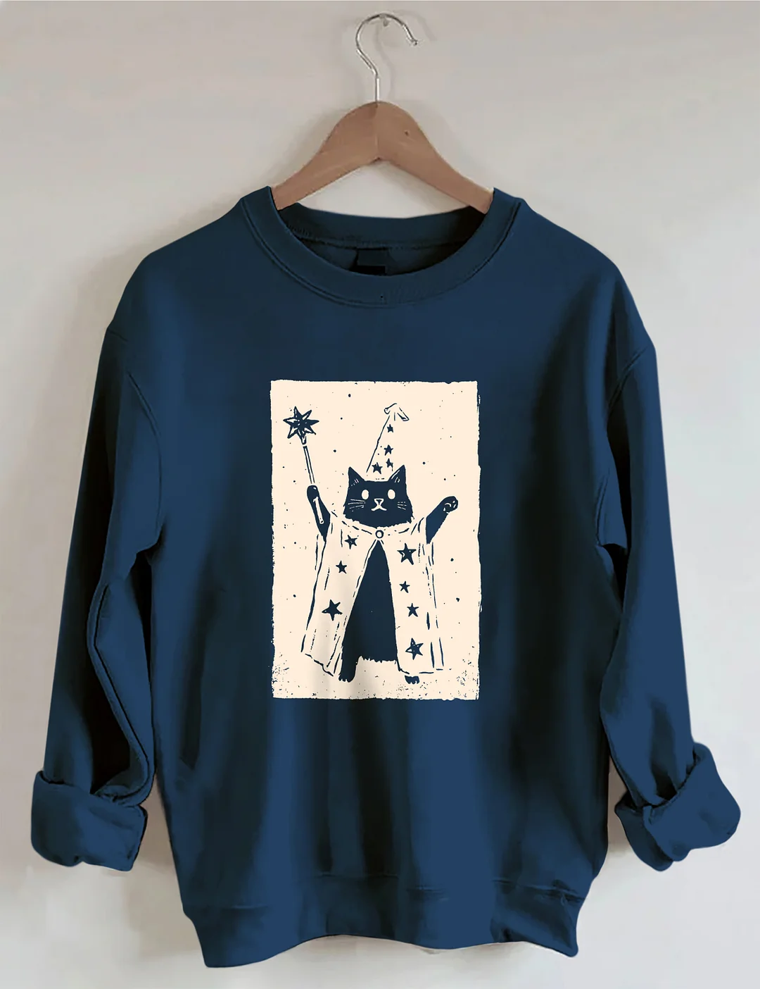 Halloween Witch Kitten Sweatshirt