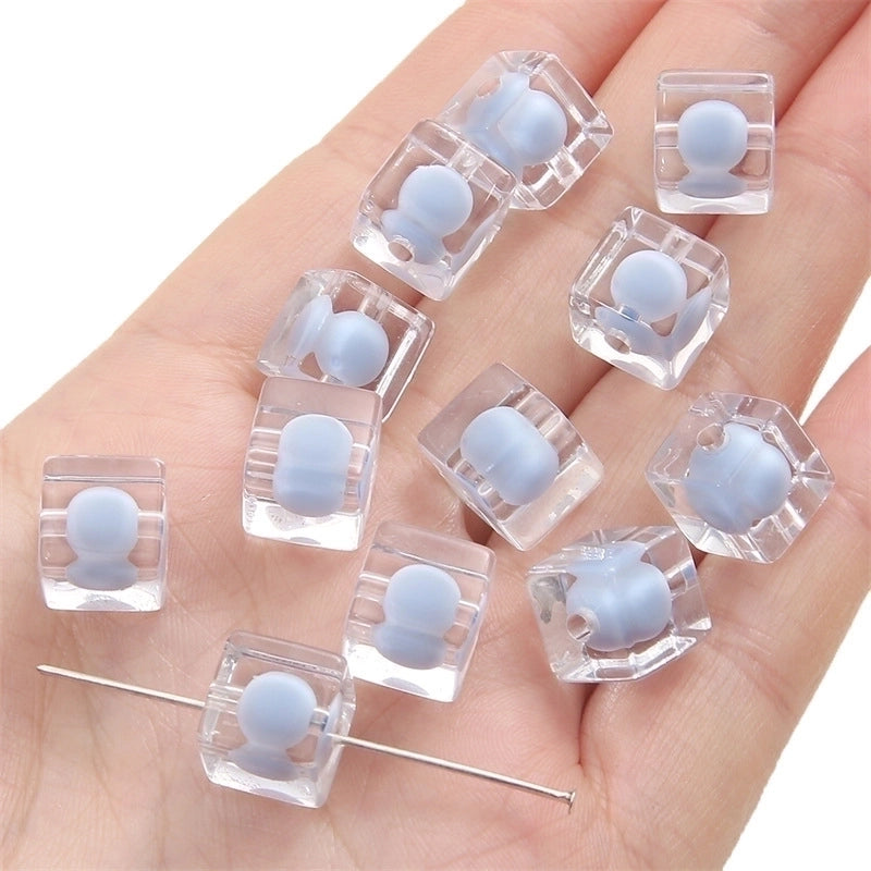 10 PCS/Package 10 * 10mm Hole 3~3.9mm Arylic Square Beads