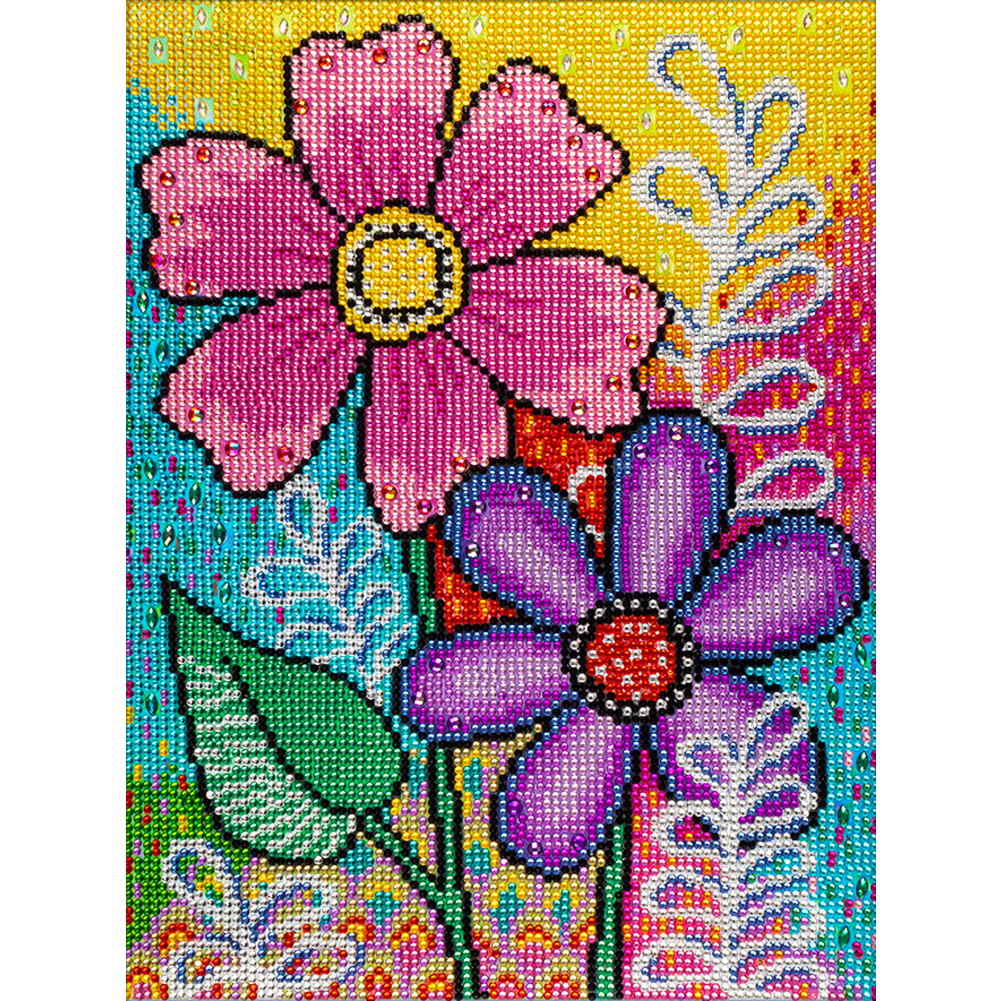 

Colorful Flowers - Crystal Special Shaped Diamond Painting - 30*40CM, 501 Original