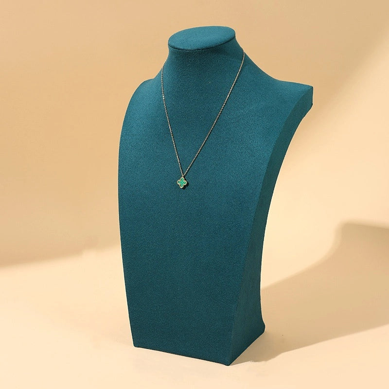 1 Piece Flannel Minimalist Solid Color Jewelry Display Bust