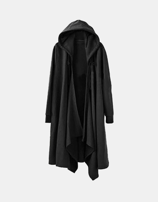 Dark Black Wizard Coat Techwear Shop