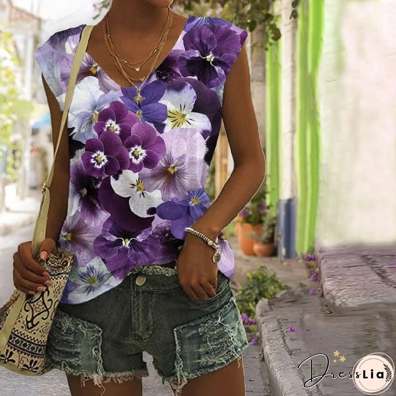 Vintage Floral Tank Top