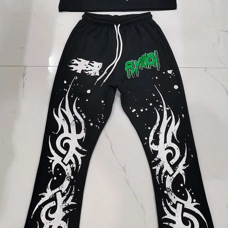 Artistic Fly Get Rich Vintage 2019 Stylish Casual Flared Trousers