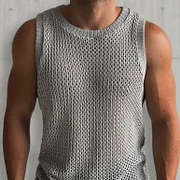 Men's Mesh Knit Summer All Season Sleeveless Tank Top Lixishop 