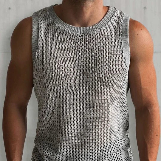 Men's Mesh Knit Summer All Season Sleeveless Tank Top Lixishop 
