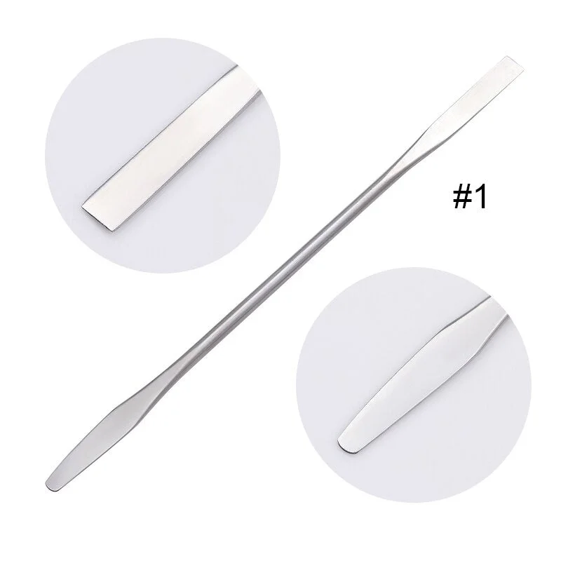 8 Style Colorful Cuticle Pusher Tweezer Nails Pusher Tools Cuticle Trimmer Dead Skin UV Gel Polish Stainless Steel Clean Tools-Nail Inspo
