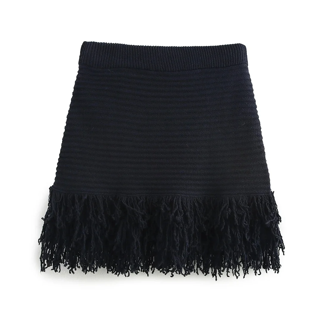 Nigikala Nigikala For Women's Clothing INS Explosive Fashion Tuxedo Knitted Shirt + Half-Dress Suit